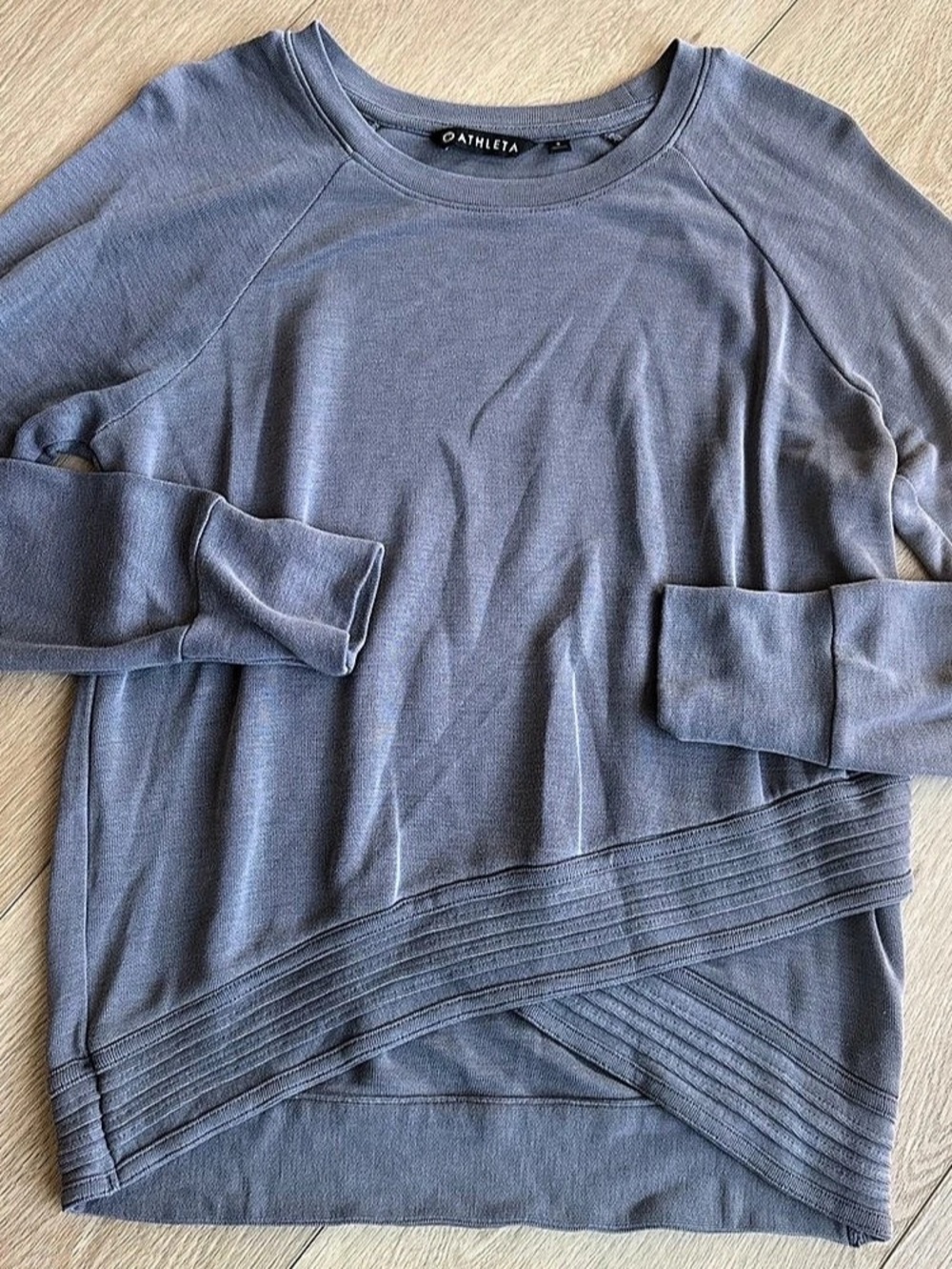 Athleta Purana Wrap Sweatshirt Blue Small